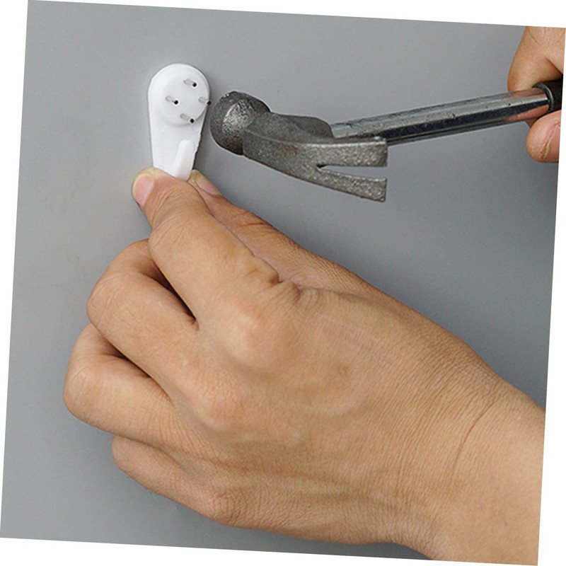 WHAMVOX Home Organization Hooks Set of 4 Cross-Stitch Wall Clock