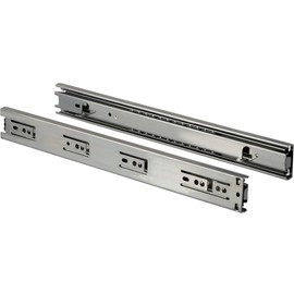 Gedotec KTA 3301 Drawer Rail Full Extension 250 mm Telescopic Rail Drawers | Load Capacity 45 kg | Telescopic Extension Ball Bearing | Ball Extension for Overlying Mounting | 1 Pair - Slides for