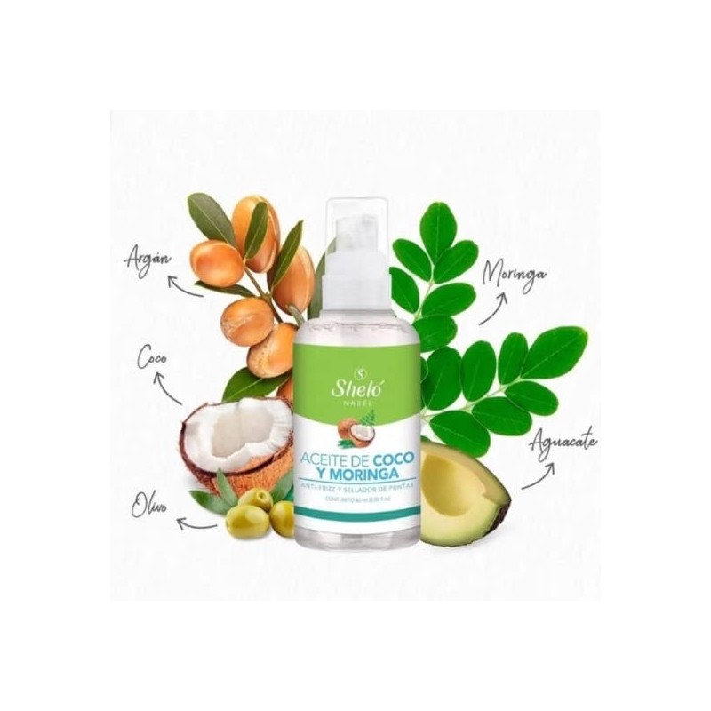 Sheló NABEL Aceite De Coco Y Moringa Para Cabello Anti