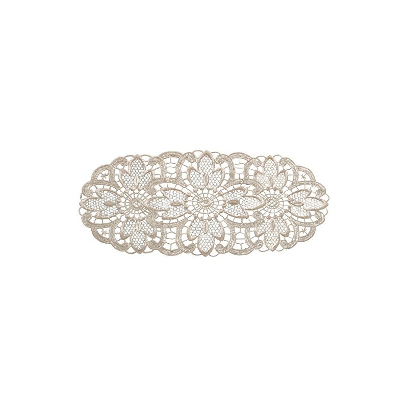 Pack of 6 Floral Lace Oval Doilies 100% Polyester Traditional