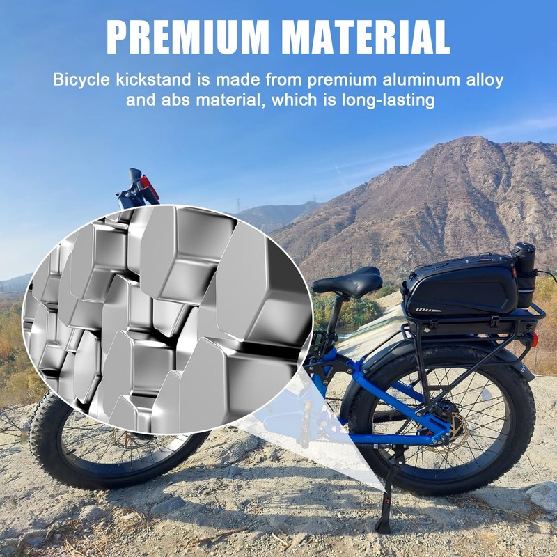 PSLER Bike Kickstand for 24"-29" Adult Bike Ebike MTB w/