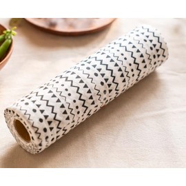 Reusable Kitchen Roll Ethnic | 1 Roll | 40 Cloths | Washable Bamboo Towels | 100% Bamboo Viscose | Alternative to Disposable Kitchen Roll | Absorbent and Tearproof | Reusable