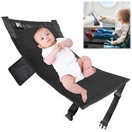 Bogoro Seat Extension Aeroplane Children, 79 x 44 cm, Children's Aeroplane Footrest, Aeroplane Seat Extension, Children, Footrest Plane, Portable Travel Aeroplane Footrest (Black)