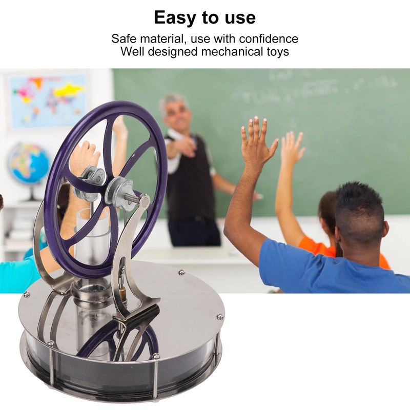 Low Temperature Stirling Engine Model Stainless Steel Base Anti Rust