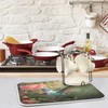 ZzWwR Beautiful Hummingbirds Flowers Absorbent Dish Drying Mat Microfiber Kitchen