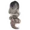 Long Curly Wavy Wigs Women Female Synthetic Hair Black Gray
