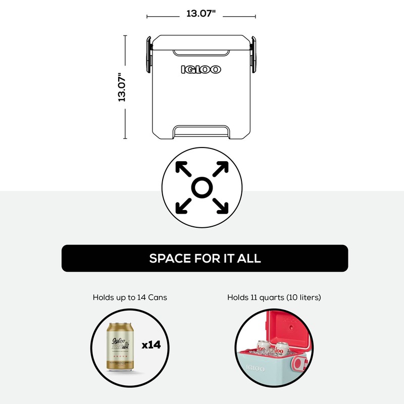 Igloo Mist 11 Qt Tag Along Too Strapped Picnic Style