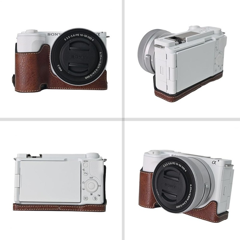 SIUTATDSH Camera Case, PU Leather, Compatible with Sony ZV-E10II ZV
