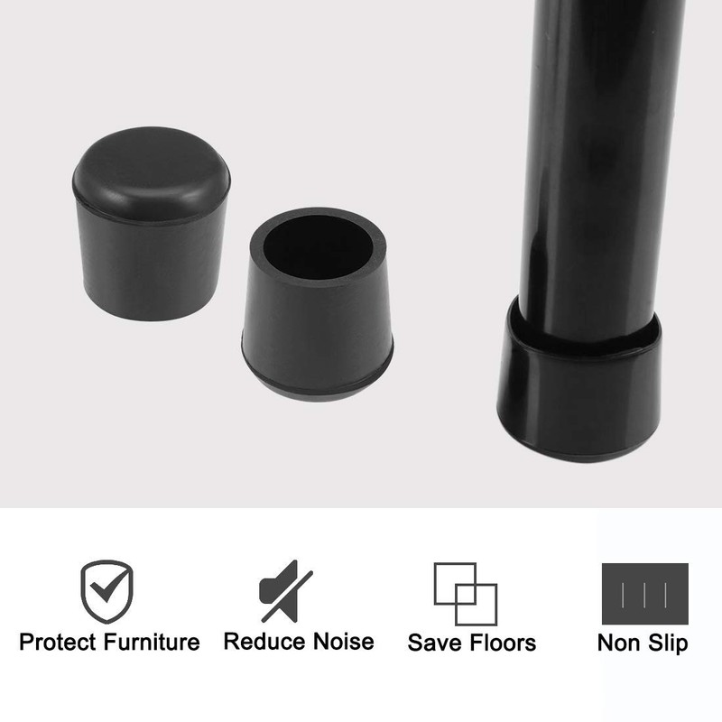 sourcing map Rubber Furniture Caps 21mm Inner Diameter Round Table