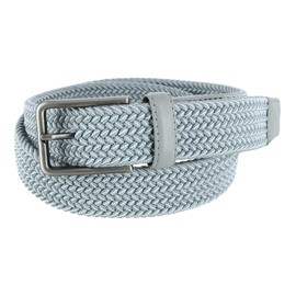 Greg Norman Men's Two Tone Stretch Belt, 34, Grey and White