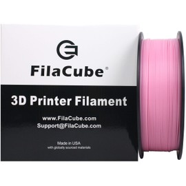 Pink PLA 3D Printer 1.75mm Filament - FilaCube 1.75 mm 1kg PLA 2 (PLA 2nd Generation) 3D Printing Plastic Pink Filament [Made in USA] 1kg/roll for FDM/FFF Printer and 3D Pen polylactic Acid