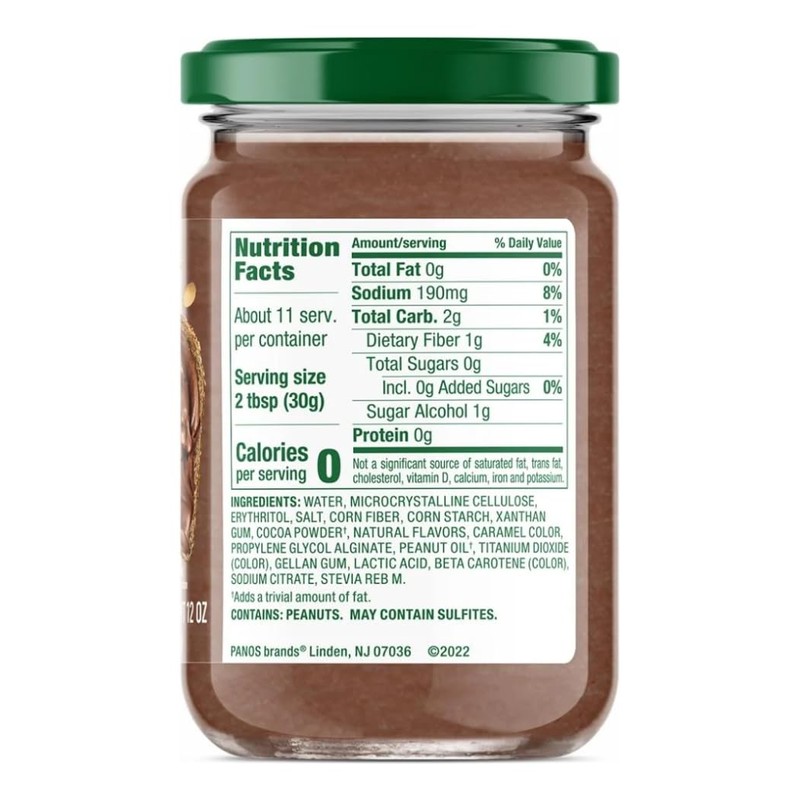Walden Farms Chocolate Peanut Spread – Zero Calorie, Low Carb,