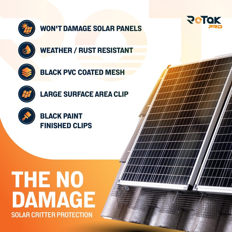 Rotak Critter Guard PRO - 8in x 100ft Solar Panel
