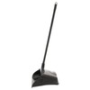Rubbermaid Commercial Products Dustpan with Long Handle Plastic Black Compatible