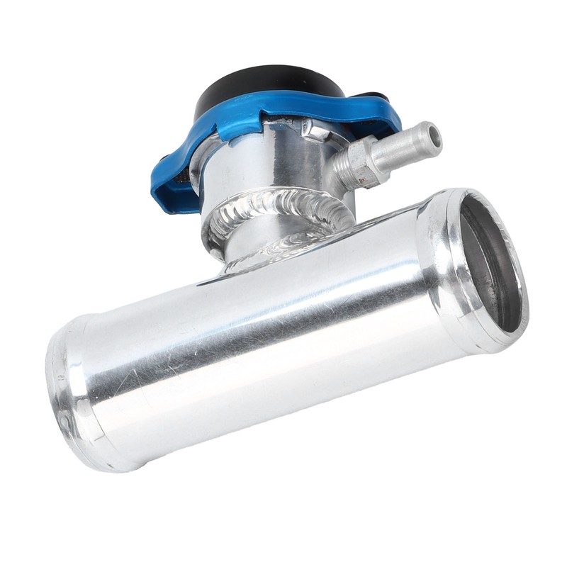 38mm/1.5in Inline Radiator Hose Filler Aluminum With Temperature Gauge for