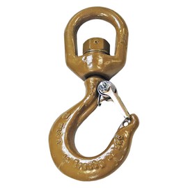 Crosby L-322AN Swivel Hook with Latch | 3 Ton Working Load Limit | Swivel Attachment | Forged Alloy Steel | Load Rated | 1048834