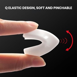 4Pcs White PVC Desk Edge Bumpers Adhesive Furniture Corner Protectors Protector Kit Anti-Collision Edge Safety Bumpers Proof Soft Self-Adhesive Table Sharp Edges Guard