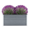 CHARMMA Raised Bed Gray Galvanized Steel 39.4 x 15.7 x