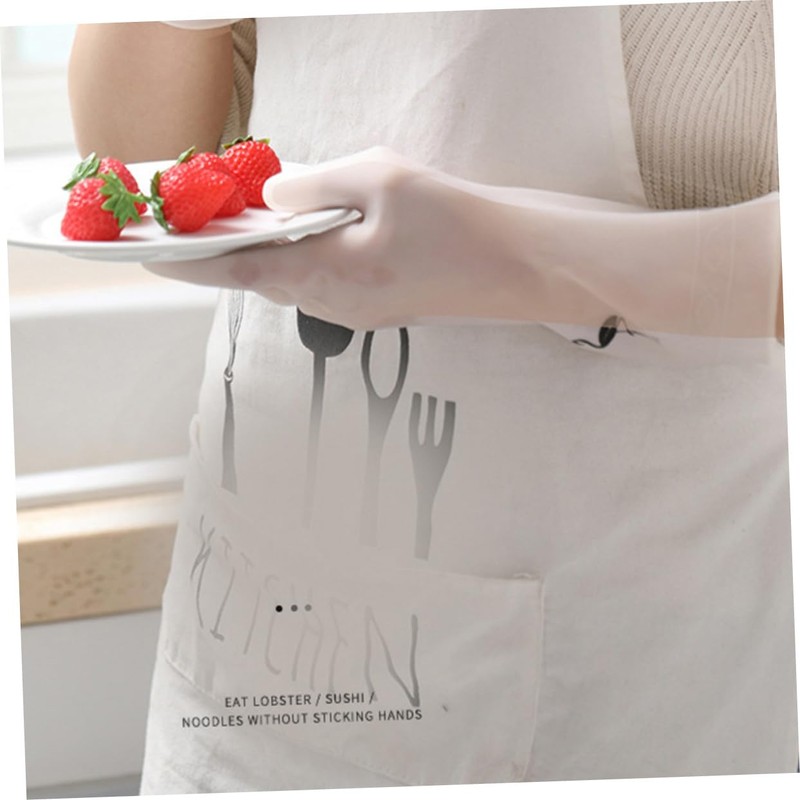 COLLBATH 1 Pair Reusable Kitchen Gloves Household Protective Dishwashing Gloves