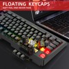 2.4G Wireless Keyboard 87 Keys RGB Backlight 1800mAh Battery Office
