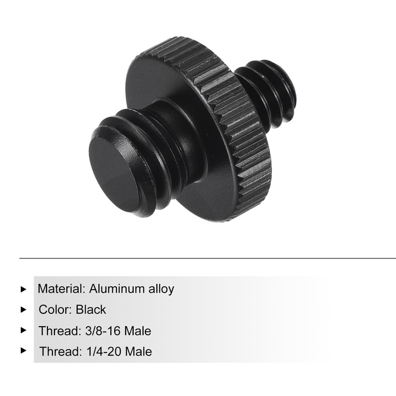 QUARKZMAN Microphone Stand Adapter 3/8-16 Male to 1/4-20 Male Camera