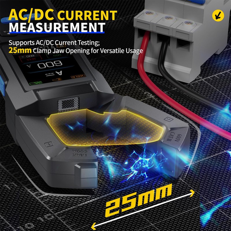 DewinLVD Clamp Meter, AC DC Clamp Multimeter, Digital Current Meter