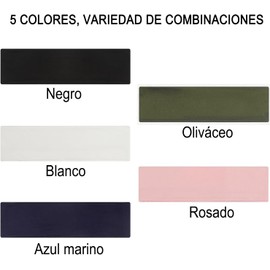 Diademas Deportivas 5 Piezas, Diademas Ejercicio para Mujer Yoga, Diadema Elástica Suave Que Absorbe el Sudor, Adecuada para Hombres y Mujeres