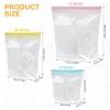 ZCDA 65-Pack Reusable Freezer Bags – 3 Sizes (30×5 L