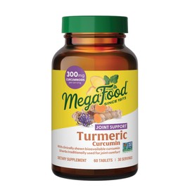 MegaFood Turmeric Curcumin Extra Strength - Joint Support Supplement - Turmeric Curcumin with Black Pepper & Boswellia Extract - Vegan - Made Without 9 Food Allergens - 60 Tabs (30 Servings)