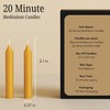 Australian Made 20 Minute Pure Beeswax Mini Meditation Candles, Non
