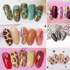 TOROKOM Leopard Pattern Nail Stickers 3D Stickers Nail Art Design