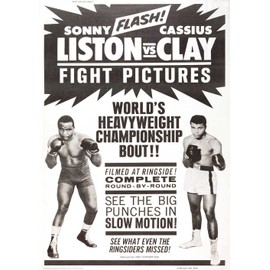 OMG Printing Sonny Liston Vs Cassius Clay Muhammad Ali Promo Bill Boxing Poster/Print/Picture Satin Photo Paper - A4-210mm x 297mm
