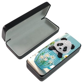 DCIDBEI Diamond Painting Glasses Case Protective Covers Glasses Protection Diamond Painting Pictures Sunglasses Case Storage Protection for Sunglasses Storage Bag for Glasses Glasses Container Panda