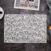 Hosoncovy 4 Pack Ginkgo Biloba Decorative Placemats Rectangle PVC Hollow