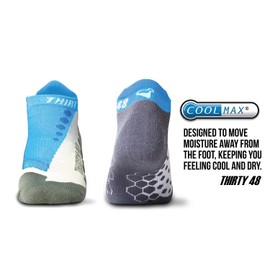 Thirty48 Running Socks for Men and Women Features Coolmax Fabric That Keeps Feet Cool & Dry - 1 Pair or 3 Pairs
