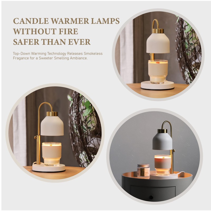 AIKUT Candle Warmer Lamp, with 2 Bulbs,Timer & Dimmer,Compatible with