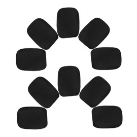 LABRIMP 50pcs Mini Foam Microphone Covers Noise Reduction Windscreens for Lavalier Lapel Headset Mics Black Protective Sponge Shields