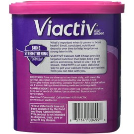 VIACTIV Calcium Plus D, Soft Chews, Milk Chocolate 100 ea (Pack of 2)