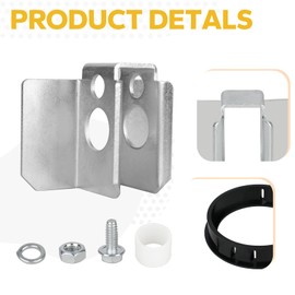 Lock Retainer Kit Replacement for Jobox Storage Cabinet, 8-Piece Lockpicking Set with Lock Retainer, Security Bar, Screw, Spacer, Bushing, Screw, Bolt with Washer & Nut