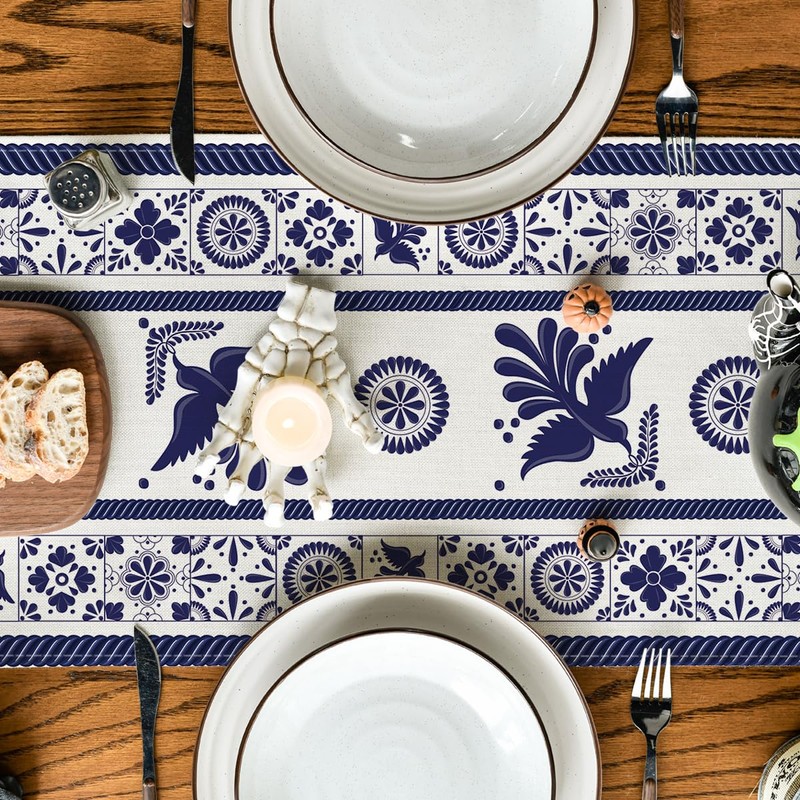 Artoid Mode Floral Bird Dia De Los Muertos Mexican Table