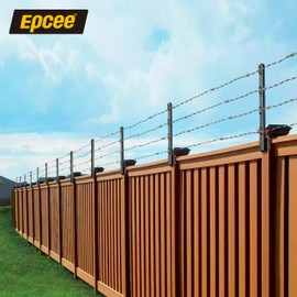 Epcee Fence Post Extender, 23.5" Fence Barbed Wire Extend Arm，for Outdoor Fences to Increase Height, Protect Privacy and Pets Jumping Off (12, 23.5in)