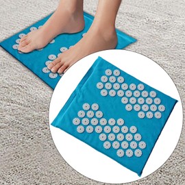 perfeclan Foot Massager Mat,Foot Massage Acupoint Mat,Arch Plantar Pad,Walk Stone Road Acupressure Relaxation for Long Sitting Elderly, Blue