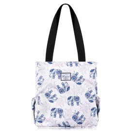 KAMO Floral Tote Bag - Waterproof Lightweight Handbags Travel Shoulder Bag for Hiking Yoga Gym Swimming Travel Beach