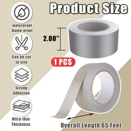 Faraday Cloth Conductive Adhesive High-Shielding Tape Waterproof Conductive Tape for Signal Screens for Electrical Connection EMI Shielding Display Repair Cable Interference Blocking (2 Inch x 65 Ft)