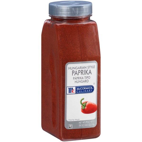 McCormick Culinary Hungarian Style Paprika, 18 oz - One 18 Ounce Container of Sweet Hungarian Paprika Powder for Culinary Professionals, Great for Rubs and Garnish