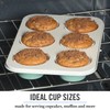 Martha Stewart Gallen 6 Cup Nonstick Carbon Steel Muffin/Cupcake Pan