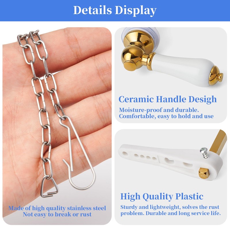 Toilet Flush Handle Eeplacement Kit Zinc Alloy Metal Toilet Handle