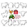 10 PCS Farm Cookie Cutter Set with Recipe Booklet Rooster