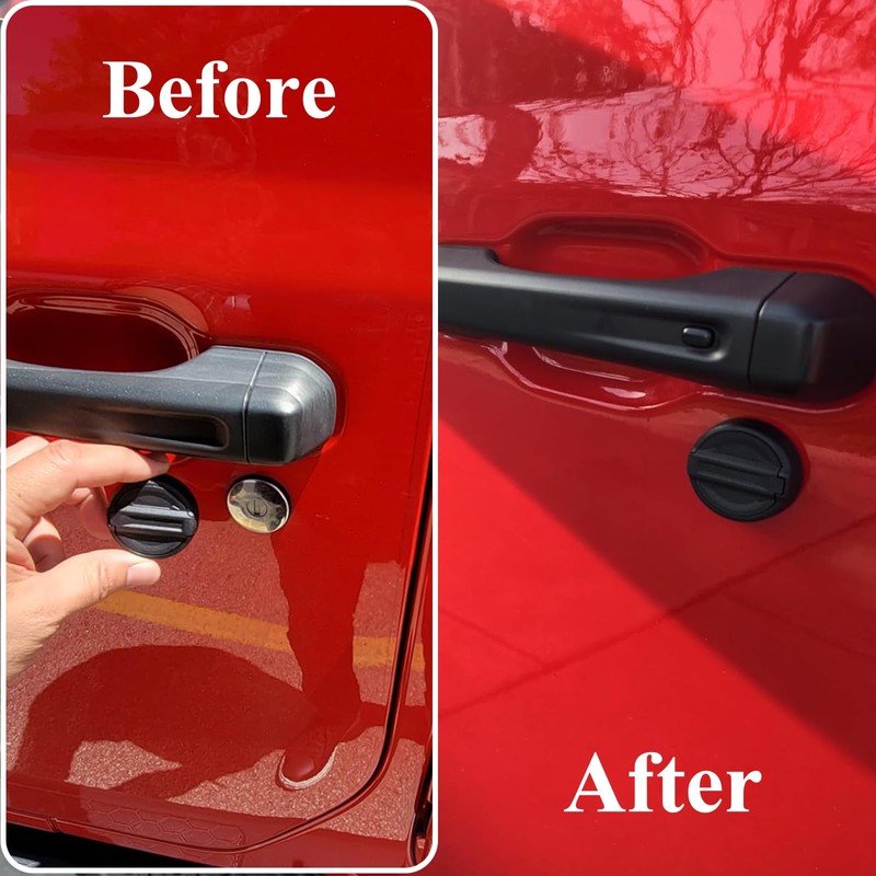 Magnetic Lock Keyhole Covers Compatible with 2018-2024 Jeep Wrangler JL,