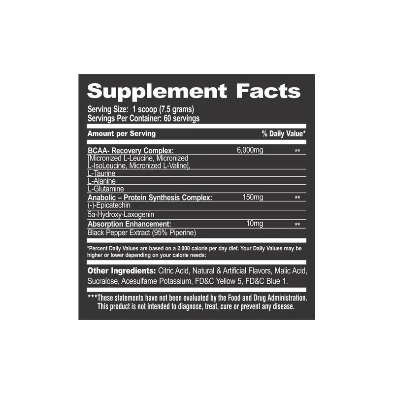 Suplemento con Aminoacidos Killer Labz Brute Bcaa 60 Servicios Sabor